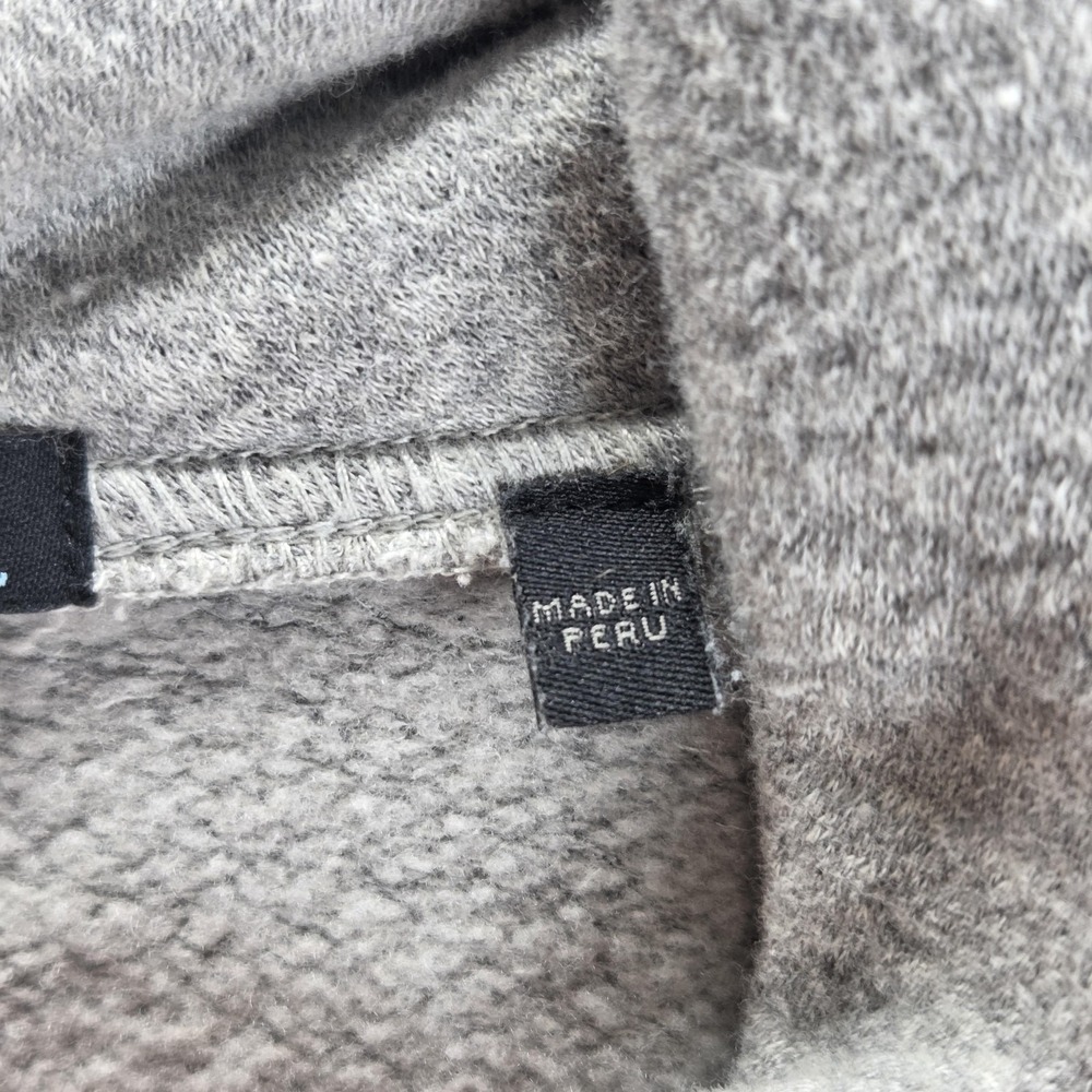 Greyson Hoodie Mens Large Gray Fleece Pullover High Neck Kangaroo Pocket Logo - Picture 6 of 9